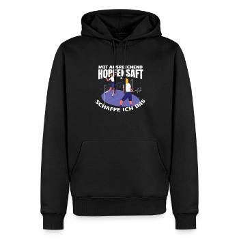 Badminton Spieler Geschenkidee Design - Männer Premium Bio Hoodie - Schwarz - Vorne - Nico (187cm)