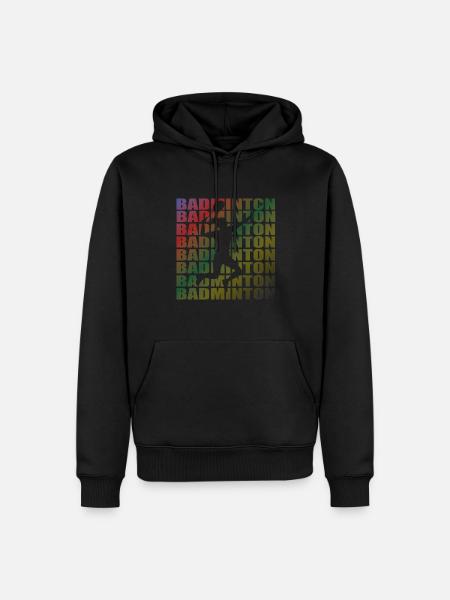 Badminton Player Gift Idea Design - Men’s Premium Organic Hoodie - black