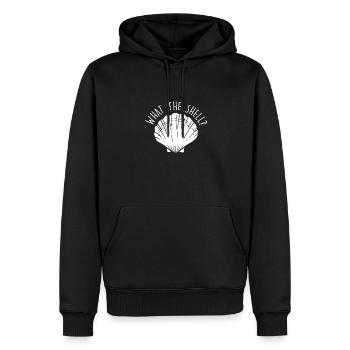 What The Shell - Muscheln sammeln - Männer Premium Bio Hoodie - Schwarz - Vorne - Nico (187cm)