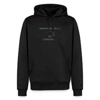 Badminton Idée cadeau Sport Design - Sweat à capuche Premium bio Homme - noir - Devant - Nico (187cm)