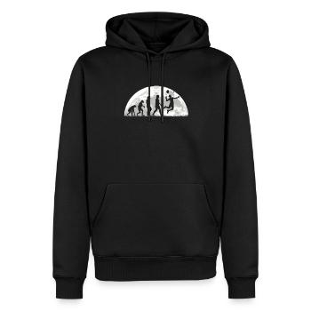 Badminton Idée cadeau Sport Design - Sweat à capuche Premium bio Homme - noir - Devant - Nico (187cm)
