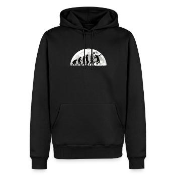 Badminton Idée cadeau Sport Design - Sweat à capuche Premium bio Homme - noir - Devant - Nico (187cm)