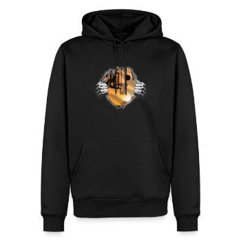 Basketball Gift Idea Sport Design - Men’s Premium Organic Hoodie - black - Front - Nico (187cm)