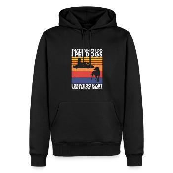 That's What Do Pet Dogs Drive Go Kart Know Things - Männer Premium Bio Hoodie - Schwarz - Vorne - Nico (187cm)