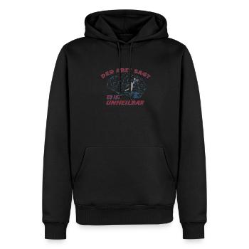 Basketball Geschenkidee Sport Design - Männer Premium Bio Hoodie - Schwarz - Vorne - Nico (187cm)