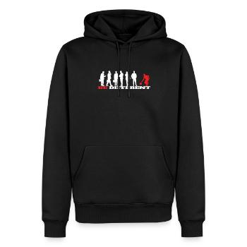 Basketball Geschenkidee Sport Design - Männer Premium Bio Hoodie - Schwarz - Vorne - Nico (187cm)