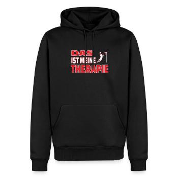 Basketball Geschenkidee Sport Design - Männer Premium Bio Hoodie - Schwarz - Vorne - Nico (187cm)