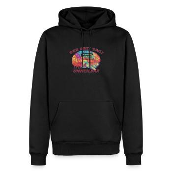 Basketball Geschenkidee Sport Design - Männer Premium Bio Hoodie - Schwarz - Vorne - Nico (187cm)