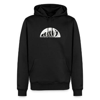 Idée cadeau basket-ball Sports Design - Sweat à capuche Premium bio Homme - noir - Devant - Nico (187cm)