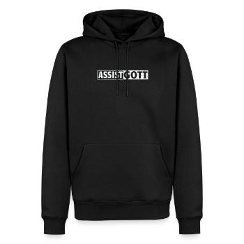 Basketball Geschenkidee Sport Design - Männer Premium Bio Hoodie - Schwarz - Vorne - Nico (187cm)