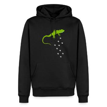 Eidechsen Herpetologie Reptilien Eidechsenliebhabe - Männer Premium Bio Hoodie - Schwarz - Vorne - Nico (187cm)