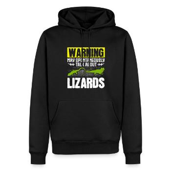 Lézards Reptiles Herpétologie Herpétologiste Eidec - Sweat à capuche Premium bio Homme - noir - Devant - Nico (187cm)