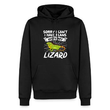 Lizards Reptile Sorry I can't I h - Men’s Premium Organic Hoodie - black - Front - Nico (187cm)
