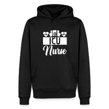 Intensive care nurse Intensive care unit - Men’s Premium Organic Hoodie - black - Front - Nico (187cm)