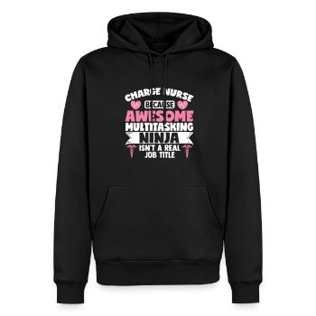 Stationsschwester Krankenpflege Medizin - Männer Premium Bio Hoodie - Schwarz - Vorne - Nico (187cm)