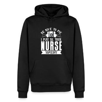 Krankenpflegeschülerin Zukünftige Krankenschwester - Männer Premium Bio Hoodie - Schwarz - Vorne - Nico (187cm)