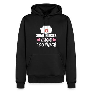 Certaines infirmières maudissent trop - Sweat à capuche Premium bio Homme - noir - Devant - Nico (187cm)