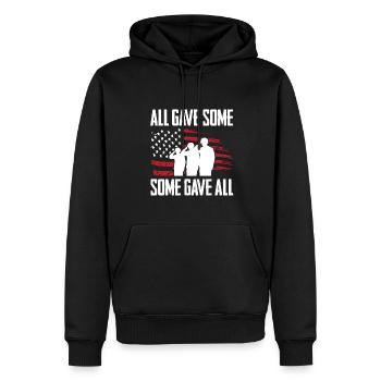 Alle gaben etwas Einige gaben alles USA Flagge Ged - Männer Premium Bio Hoodie - Schwarz - Vorne - Nico (187cm)