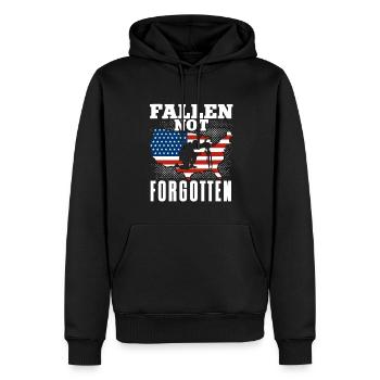 N’oubliez pas de plaire aux vétérans du Memorial Day Milit - Sweat à capuche Premium bio Homme - noir - Devant - Nico (187cm)