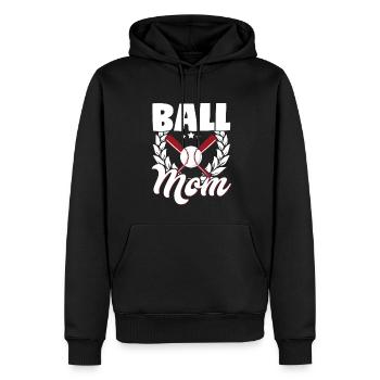 Ball Mom Baseball Softball Mutter Muttertag - Männer Premium Bio Hoodie - Schwarz - Vorne - Nico (187cm)