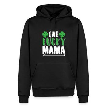 Une joyeuse fête des mères Mama St. Patrick’s Day I - Sweat à capuche Premium bio Homme - noir - Devant - Nico (187cm)