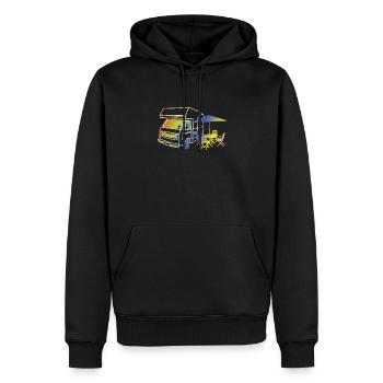 Camper Gift Idea Camping - Sweat à capuche Premium bio Homme - noir - Devant - Nico (187cm)