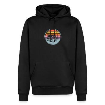 Camper Geschenkidee Camping - Männer Premium Bio Hoodie - Schwarz - Vorne - Nico (187cm)