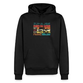 Camper Gift Idea Camping - Sweat à capuche Premium bio Homme - noir - Devant - Nico (187cm)