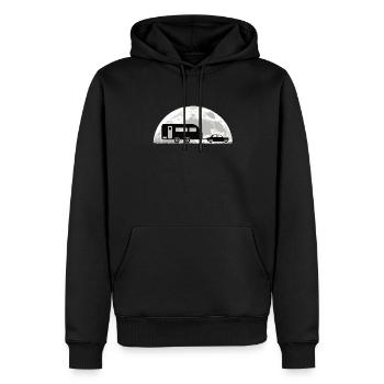 Camper Gift Idea Camping - Sweat à capuche Premium bio Homme - noir - Devant - Nico (187cm)