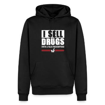 Peace Love Pharmacy Pharmacist Pharmacist Pharmaci - Men’s Premium Organic Hoodie - black - Front - Nico (187cm)