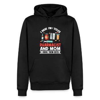 Pharmacy Cat Pharmeowcist Pharmacist Pharmacist - Men’s Premium Organic Hoodie - black - Front - Nico (187cm)