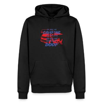 Camper Geschenkidee Camping - Männer Premium Bio Hoodie - Schwarz - Vorne - Nico (187cm)