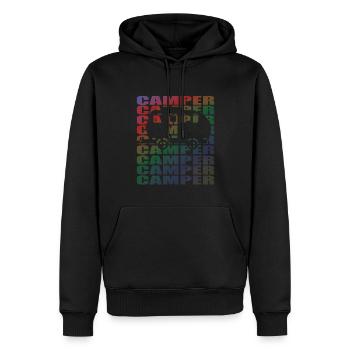 Camper Geschenkidee Camping - Männer Premium Bio Hoodie - Schwarz - Vorne - Nico (187cm)