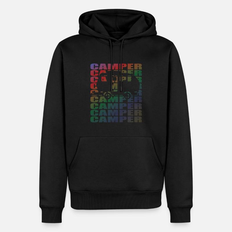 Camper Geschenkidee Camping - Männer Premium Bio Hoodie - Schwarz