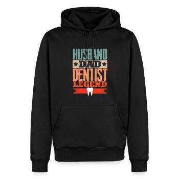 dentist dad father's day husband dad dentist lay - Men’s Premium Organic Hoodie - black - Front - Nico (187cm)