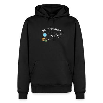 Hiking Accessories Wanderer Motif - Men’s Premium Organic Hoodie - black - Front - Nico (187cm)