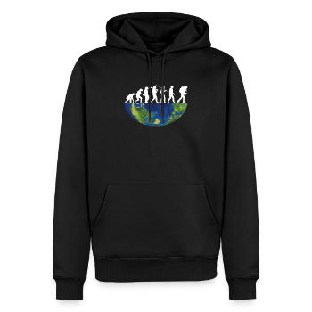Wandern Zubehör Wanderer Motiv - Männer Premium Bio Hoodie - Schwarz - Vorne - Nico (187cm)