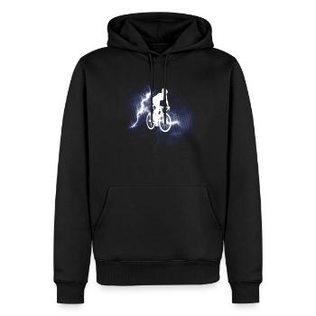 Accessoires de vélo Motif cycliste - Sweat à capuche Premium bio Homme - noir - Devant - Nico (187cm)