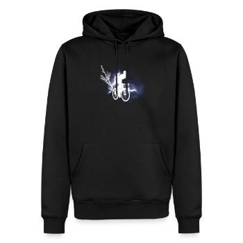 Bicycle Accessories Cyclist Motif - Men’s Premium Organic Hoodie - black - Front - Nico (187cm)