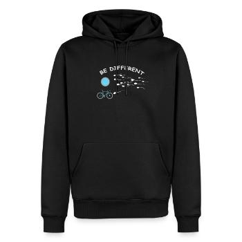 Bicycle Accessories Cyclist Motif - Men’s Premium Organic Hoodie - black - Front - Nico (187cm)