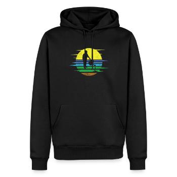 Accessoires jardinier Motif de jardin - Sweat à capuche Premium bio Homme - noir - Devant - Nico (187cm)