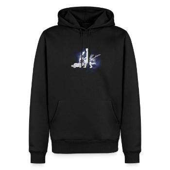 Accessoires jardinier Motif de jardin - Sweat à capuche Premium bio Homme - noir - Devant - Nico (187cm)