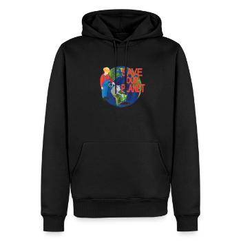 Accessoires jardinier Motif de jardin - Sweat à capuche Premium bio Homme - noir - Devant - Nico (187cm)