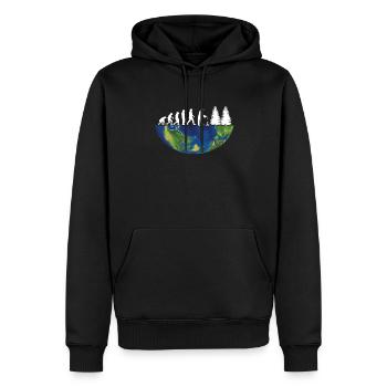 Accessoires de jardinier Motif de jardin - Sweat à capuche Premium bio Homme - noir - Devant - Nico (187cm)