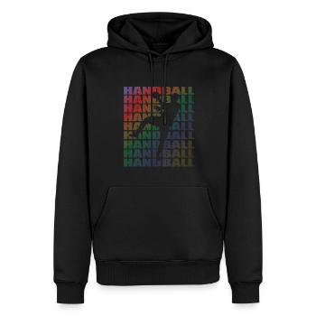 Accessoires de handball motif handball - Sweat à capuche Premium bio Homme - noir - Devant - Nico (187cm)