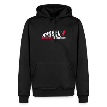 Accessoires de handball motif handball - Sweat à capuche Premium bio Homme - noir - Devant - Nico (187cm)
