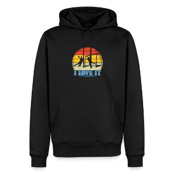 Accessoires de handball motif handball - Sweat à capuche Premium bio Homme - noir - Devant - Nico (187cm)