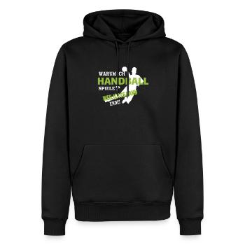 Handball Zubehör handballer Motiv - Männer Premium Bio Hoodie - Schwarz - Vorne - Nico (187cm)