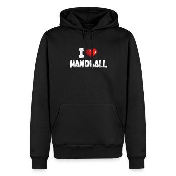 Accessoires de handball motif handball - Sweat à capuche Premium bio Homme - noir - Devant - Nico (187cm)