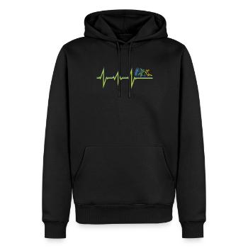 Accessoires de handball motif handball - Sweat à capuche Premium bio Homme - noir - Devant - Nico (187cm)
